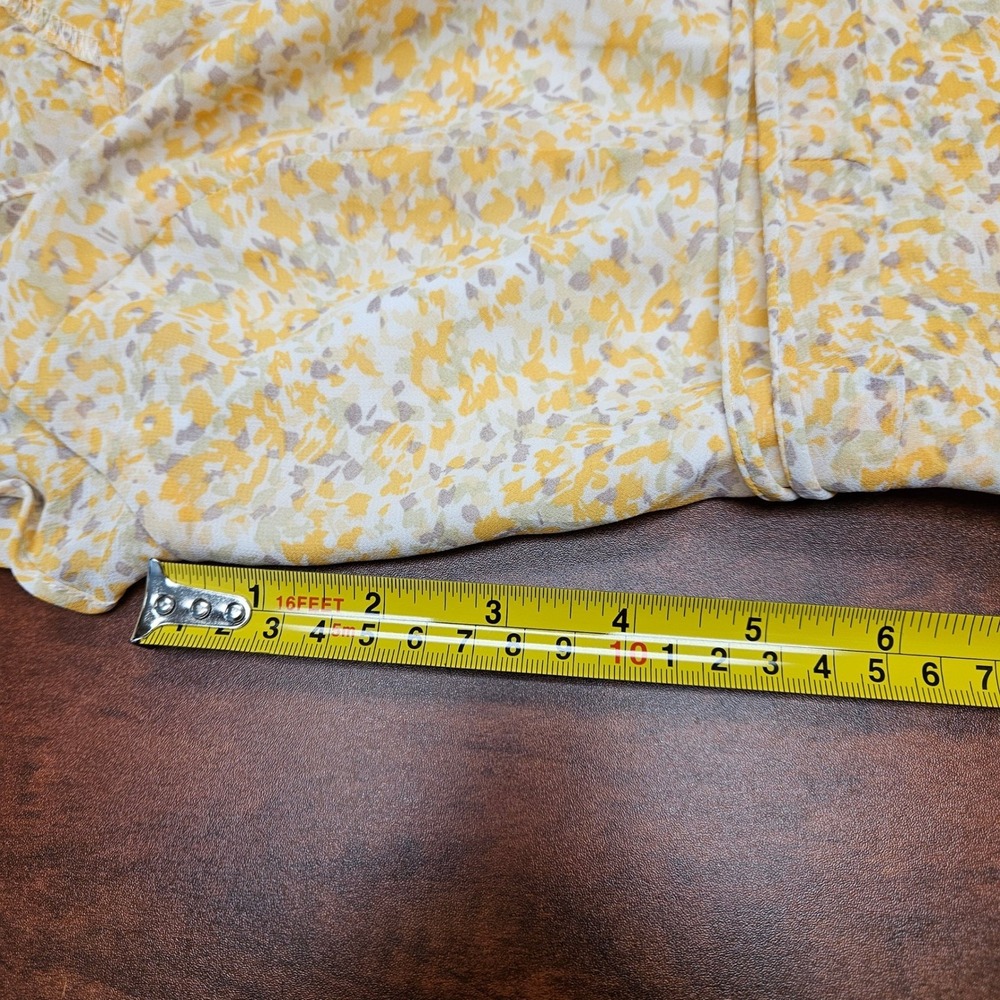 Hello Molly Yellow Floral Ruffle Mini Dress Cottagecore Coquette Sun Dress M - Picture 8 of 14